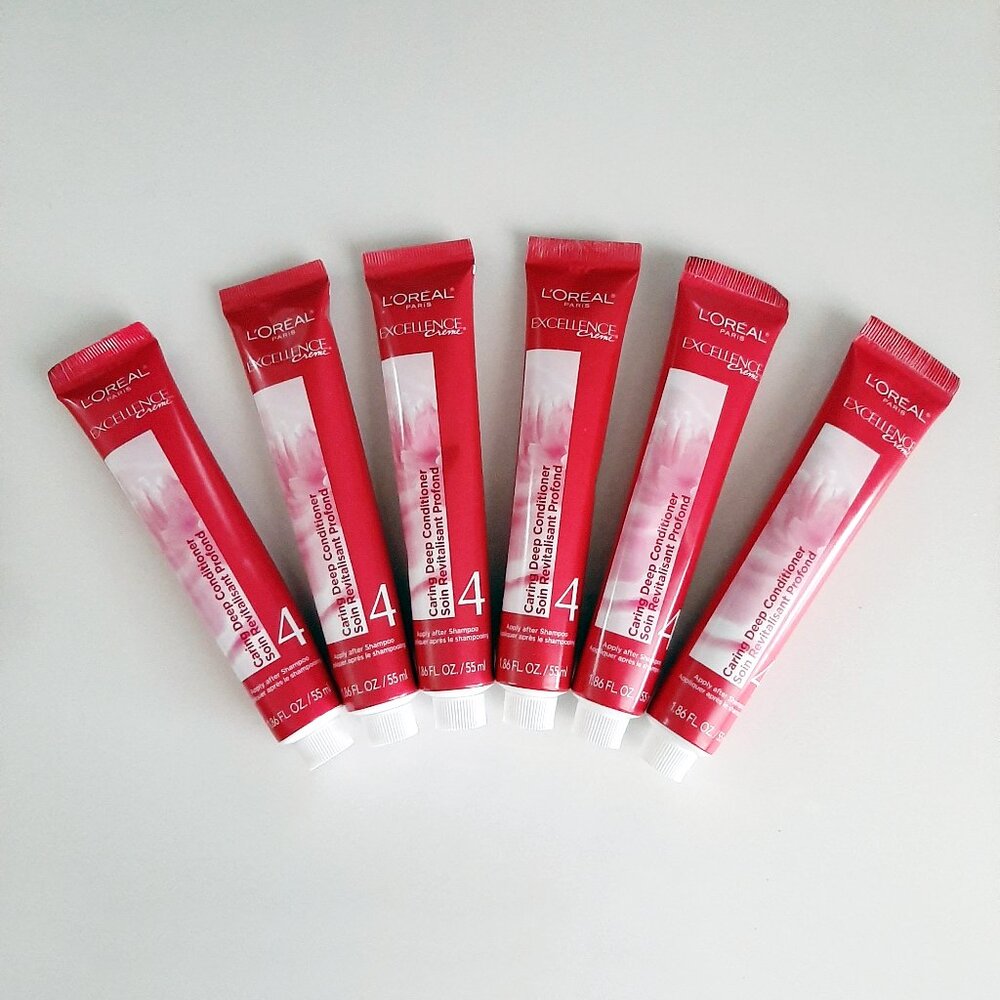 6 Tubes L'Oreal Excellence Creme Caring Deep Conditioner